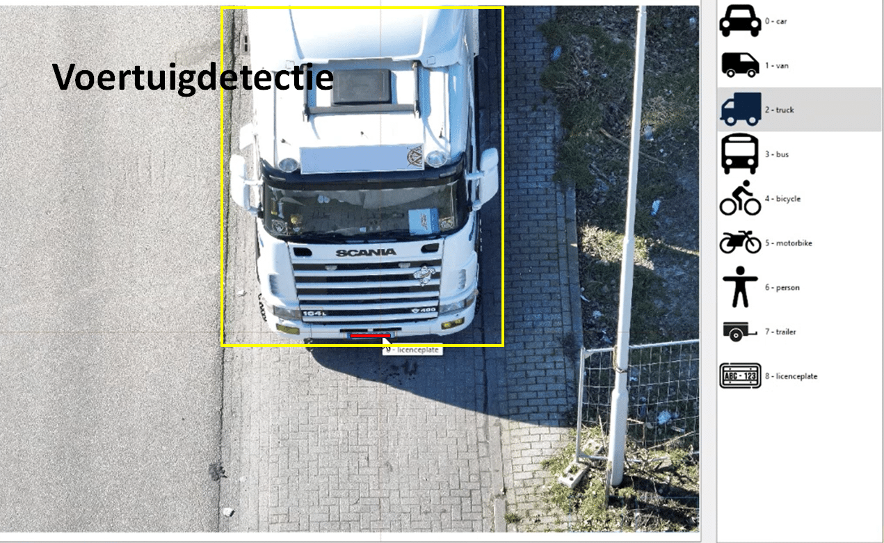 Voertuigdetectie met scan-drone